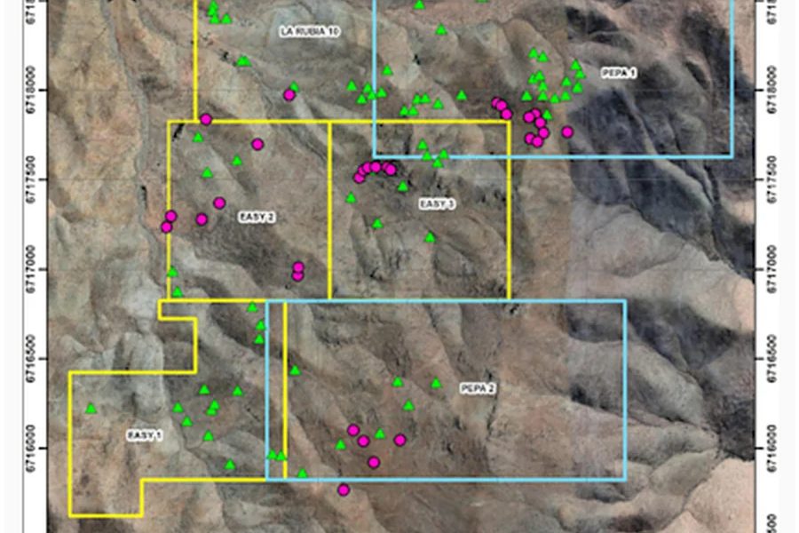 Aerial tract map with property boundaries used in landman and property acquisition work